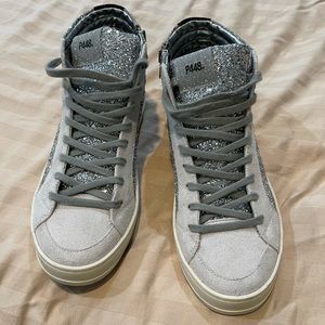 P448 Skate Glitter High Top Sneakers size 39
